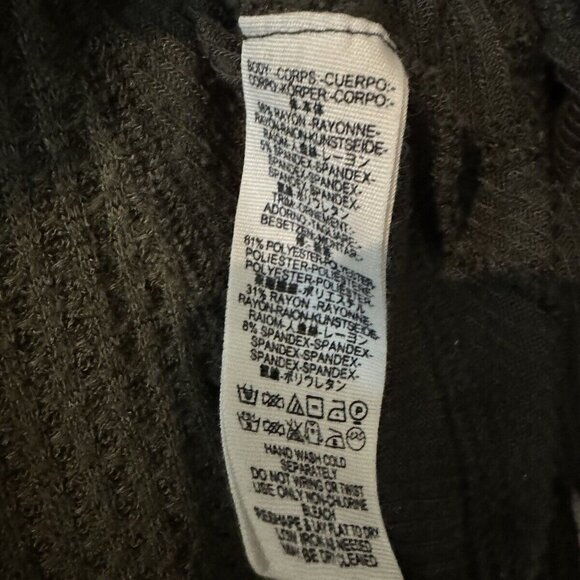 We the Free People Catalina Thermal Long Sleeve Green Size Small - Picture 5 of 5